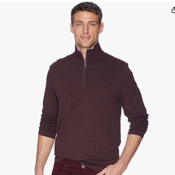 Perry Ellis Men's Cotton Stretch Quarter Zip Knit Size XL - Picture 1 of 6